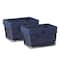 DII® Medium Rustic Bronze Chicken Wire Baskets with French Blue Liners, 2ct.
